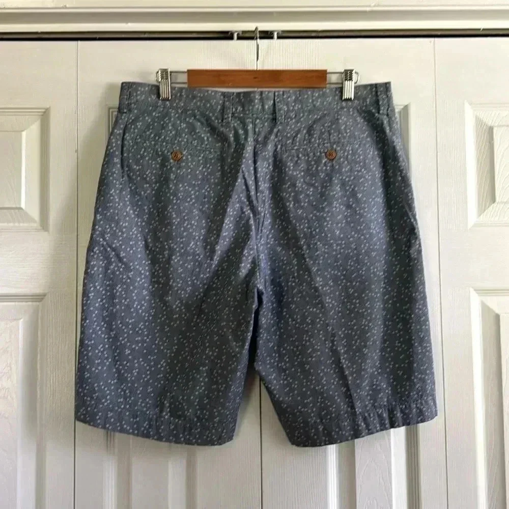 J. Crew Factory Indigo Floral Print Chambray Short Men's 35W
